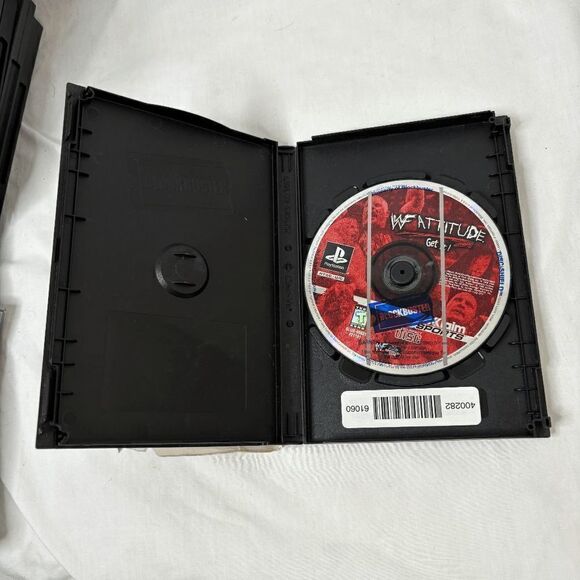 WWF WF Attitude (Sony PlayStation 1, 1999) PS1 Disc Only Blockbuster Case Insert - Picture 7 of 7